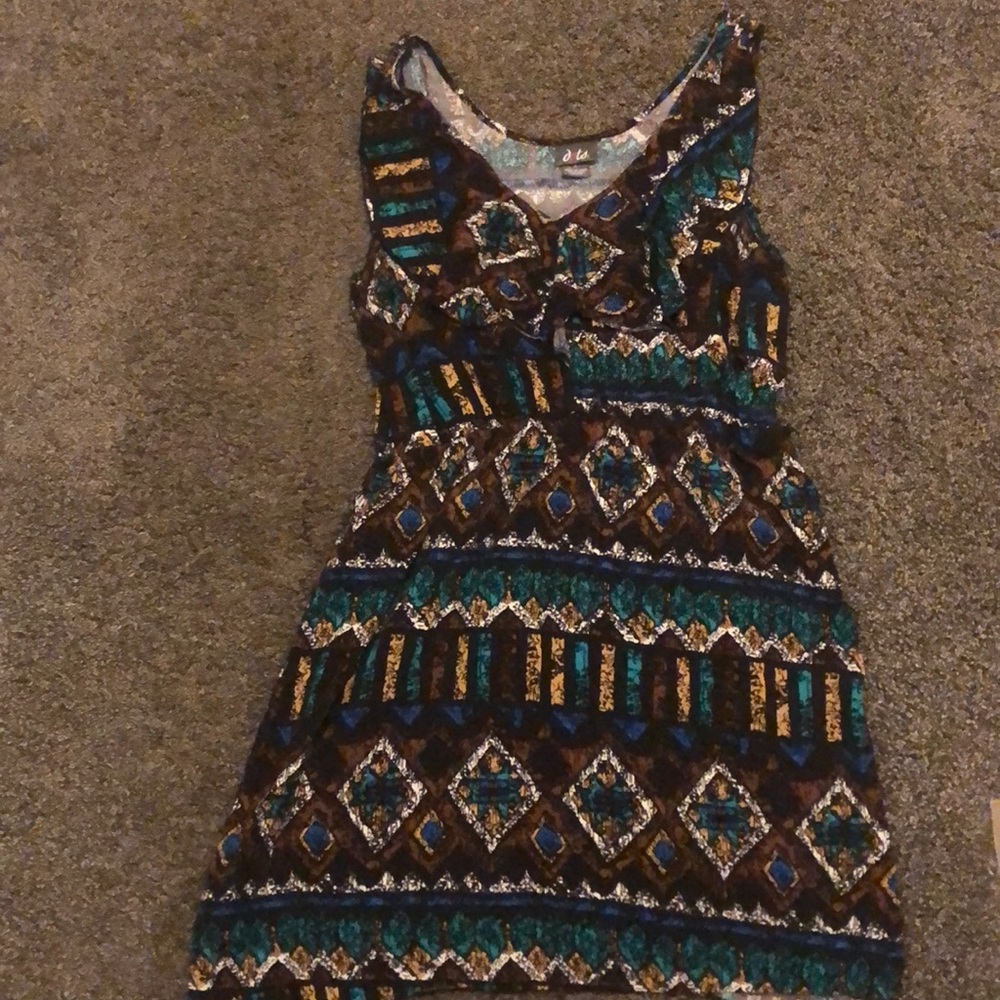 Tribal print midi dress